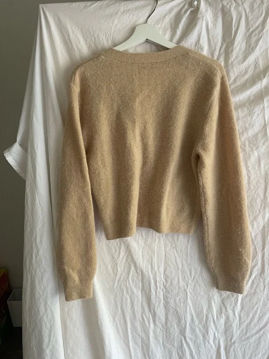 & Other Stories Alpaca Blend V-Neck Cardigan Scandi capsule wardrobe chic Size S - Picture 7 of 15